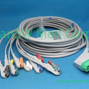 Compatible Nihon Kohden BSM-6000 BSM-9100 10-lead ECG Patient Cable