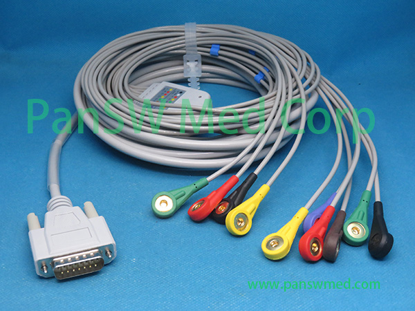 Compatible Nihon Kohden ECG-9110 / ECG-9130 / ECG-9132 ECG Cable