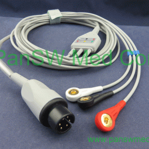 Compatible Nihon Kohden ECG cable 3 leads
