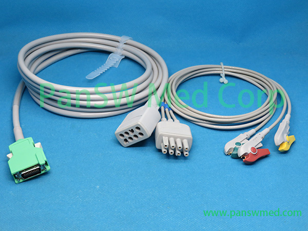 Compatible Nihon Kohden Opv 1500 Ecg Trunk 3Leads – Pan-SW Med