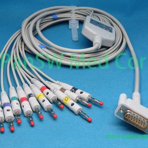 Compatible PW TC20 Ten Leads Patient Cable 989803175891 IEC Banana - PanswMed