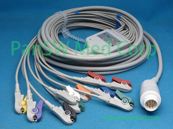 Compatible Philips M1663A / M1949A ECG Trunk Cable connector view