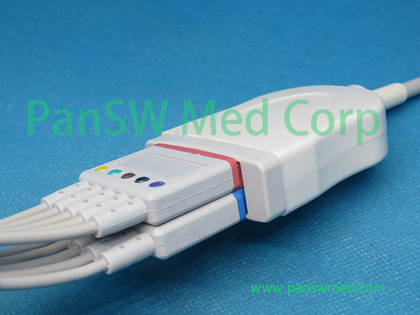 Compatible Philips M1663A / M1949A ECG Trunk Cable configuration image
