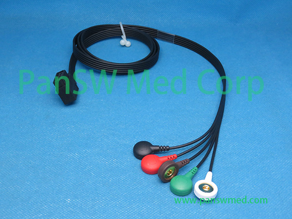 Compatible Philips M4725A Zymed DigiTrak Plus ECG Leads