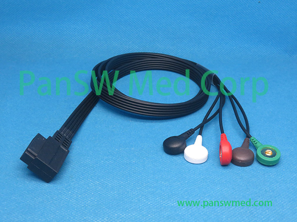 Compatible Philips M4725A Holter Cable AHA Color - PanswMed