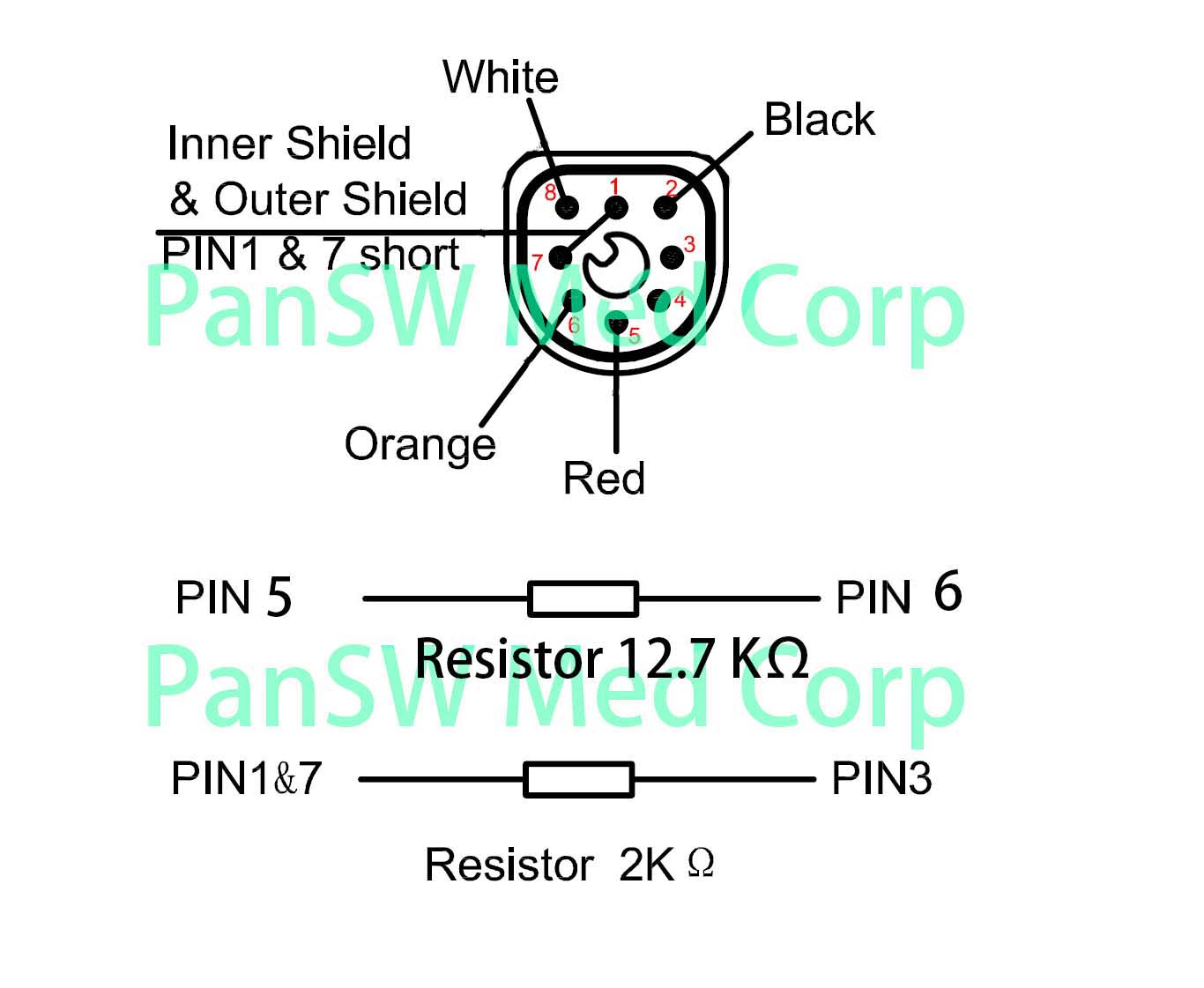 Compatible Philips Masimo SpO2 sensor connector