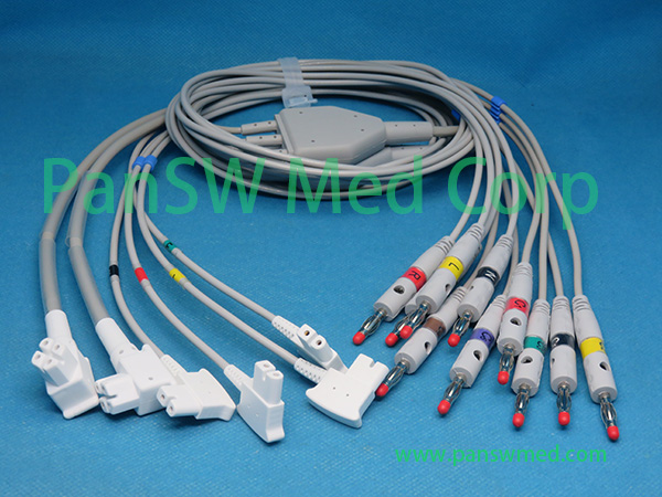 Compatible Philips TC30 TC50 ECG Leads IEC Banana - PanswMed