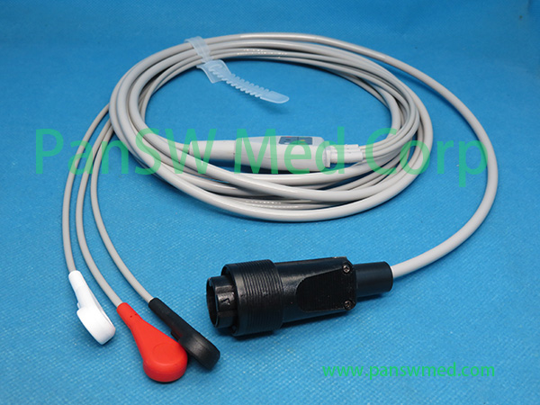 Compatible Sadaat ECG Cable Heyer Neptune 3leads AHA Snap – Pan-SWMed