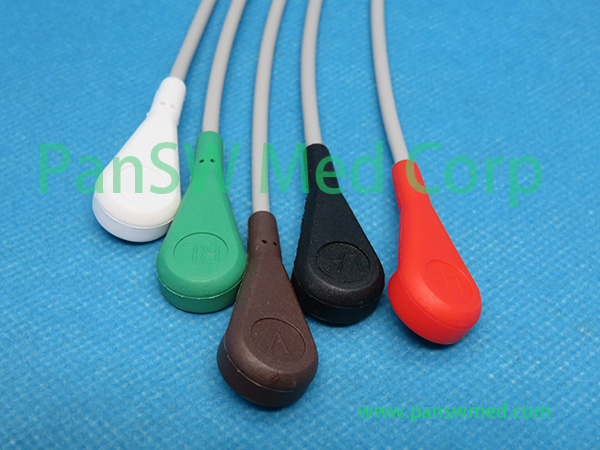 Compatible Sadaat ECG Cable Heyer Neptune 5leads AHA Snaps – Pan-SWMed