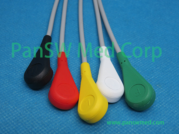 Compatible Sadaat ECG Cable Heyer Neptune 5leads IEC Snaps – Pan-SWMed