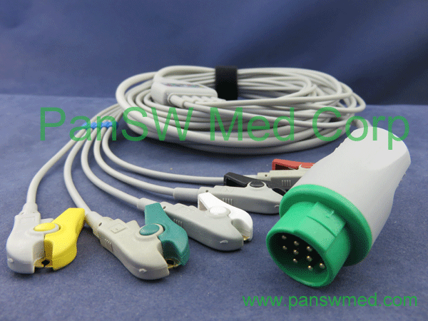 Compatible Schiller ECG Cable 5leads IEC Clip – PanswMed
