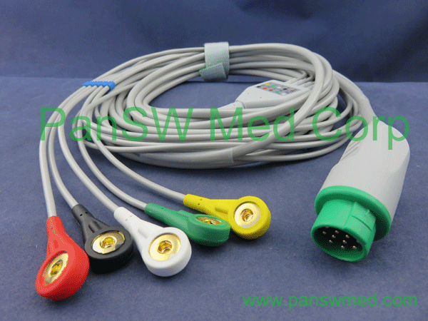Compatible Schiller ECG Cable IEC Snap – PanswMed