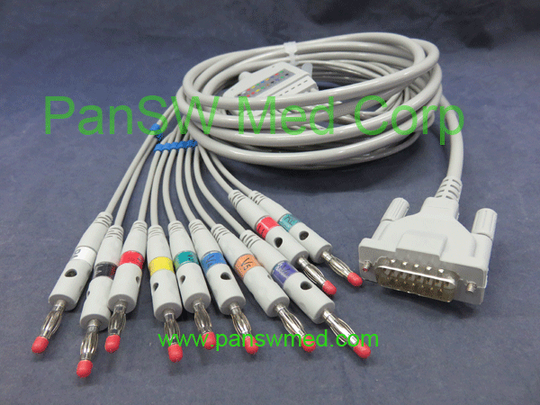 Compatible Schiller ECG Cable Ten Leads AHA Banana – PanswMed