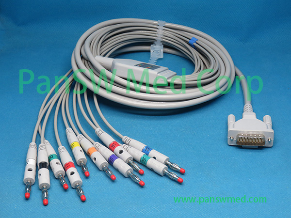 Compatible Schiller ECG Cable 10-lead AHA Banana – PanswMed