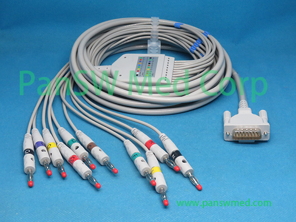 Compatible Schiller ECG Cable Ten Leads IEC Banana - PanswMed