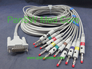 Compatible Schiller ECG Cable 10-lead Long Screw IEC Banana – PanswMed