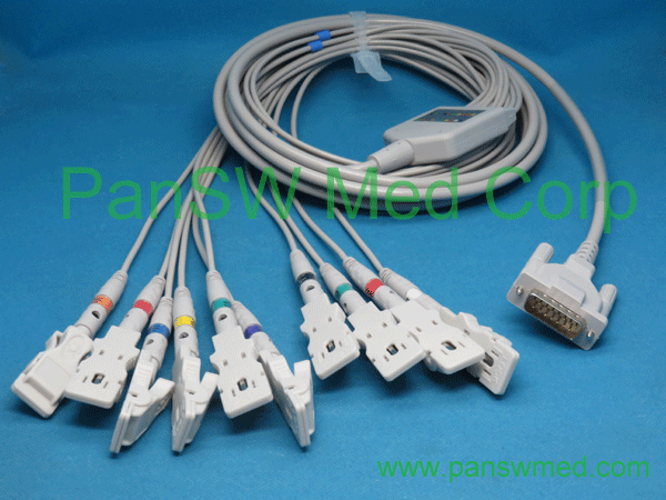 Compatible Schiller ECG Cable Ten Leads With Banana Adapter 1 - PanswMed