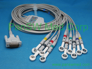Compatible Schiller ECG Cable With Snap Adapter - PanswMed