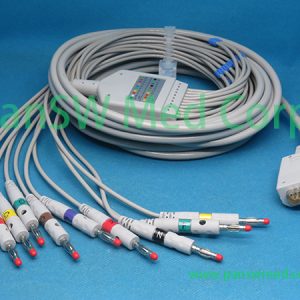 Compatible Shanghai Kohden ECG 8110P ECG 8110K ECG 6353 ECG machine patient cable