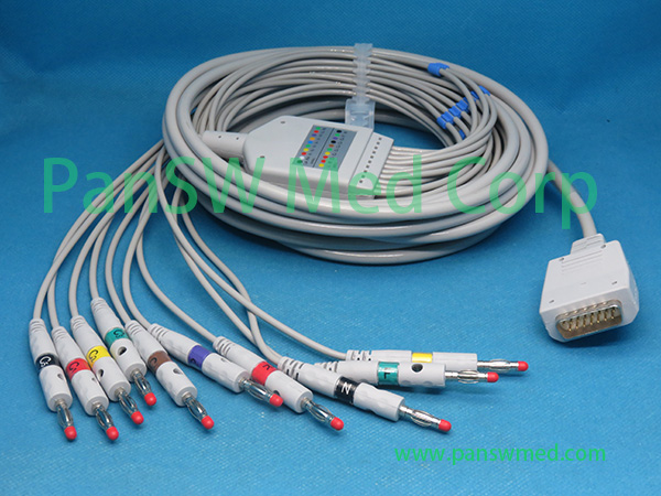 Compatible Shanghai Kohden ECG 8110P ECG 8110K ECG 6353 ECG machine patient cable