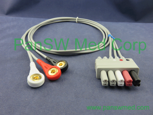 Compatible Siemens three Lead ECG leadwire set