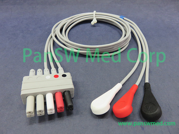 Compatible Siemens Dräger Fukuda ECG 3leads AHA Snap – Pan-SWMed