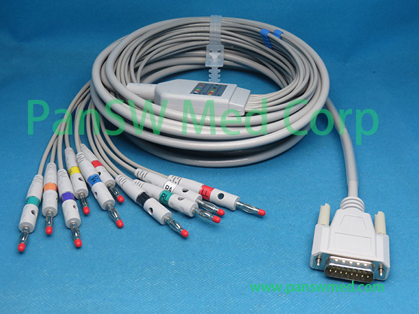 Compatible Sinohero SE1200 ECG machine patient cable