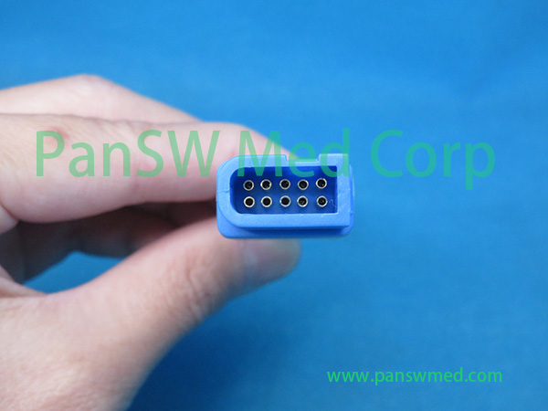 compatible Spacelabs 1050 1600 1700 SpO₂ sensor connector front view