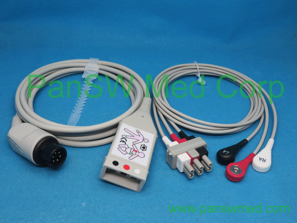 compatible Spacelabs ECG trunk leads AHA 3leads – PanswMed