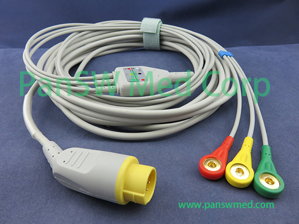 compatible Welch Allyn ECG cable PIC50 PIC40 PIC30 IEC snap – Pan-SW Med