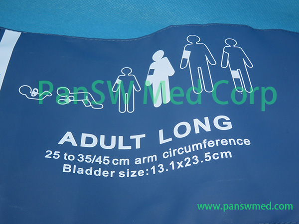 Compatible adult long extra NIBP cuff dual hose - Pan-SW Med