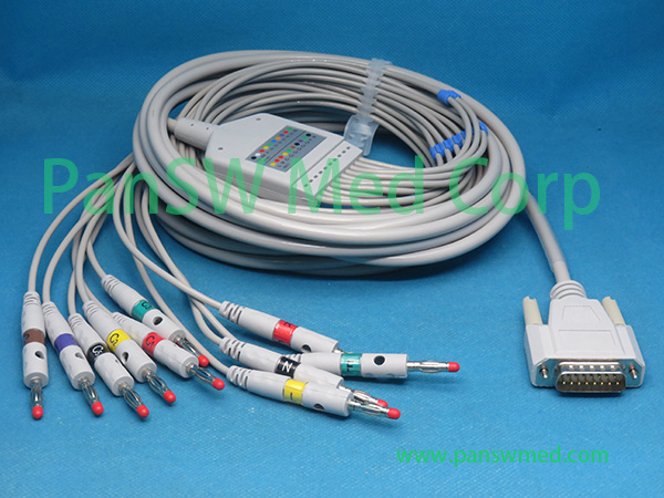 Compatible Biocare ECG300 ECG1200 ECG3010 ECG6010 ECG100 ECG9803 Patient Cable