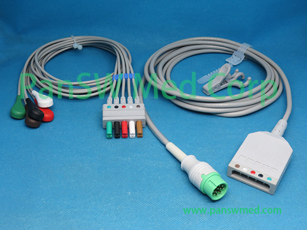 Compatible Biolight A Series ECG Trunk 5leads AHA Snap – PanswMed