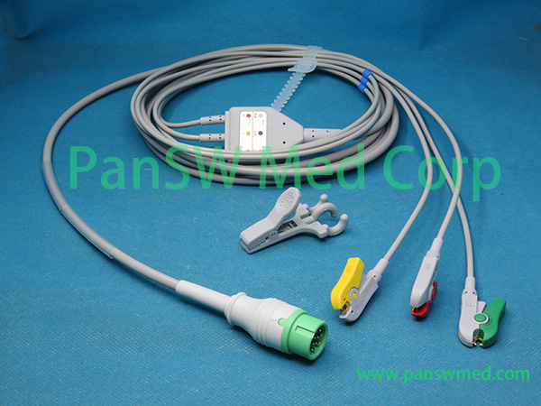 Compatible Biolight ECG Cable 15 0031 0004 Q 3leads IEC Grabber – PanswMed
