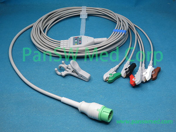 Compatible Biolight ECG Cable 15 0031 0004 Q 5leads AHA grabber – PanswMed