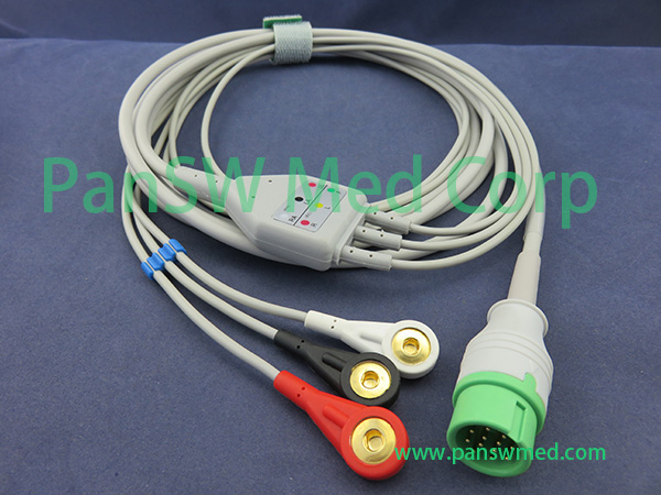 Compatible Biolight ECG Cable 3leads AHA Snap – PanswMed