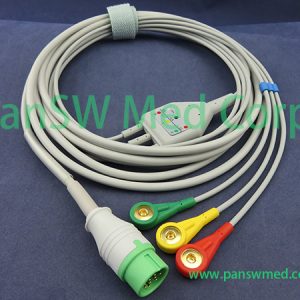 Compatible Biolight ECG Cable 3leads IEC Snap – PanswMed