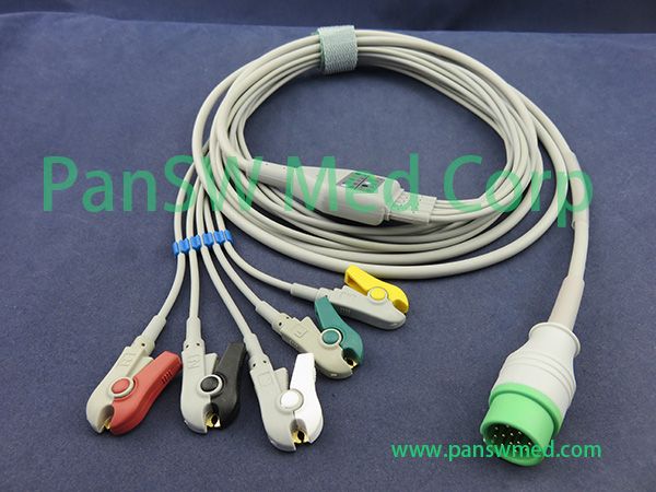 Compatible Biolight ECG Cable 5leads IEC CLIP – PanswMed