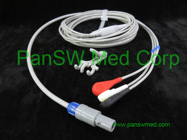 Compatible Biosys Ecg Cable 3 Leads AHA Snap – PanswMed