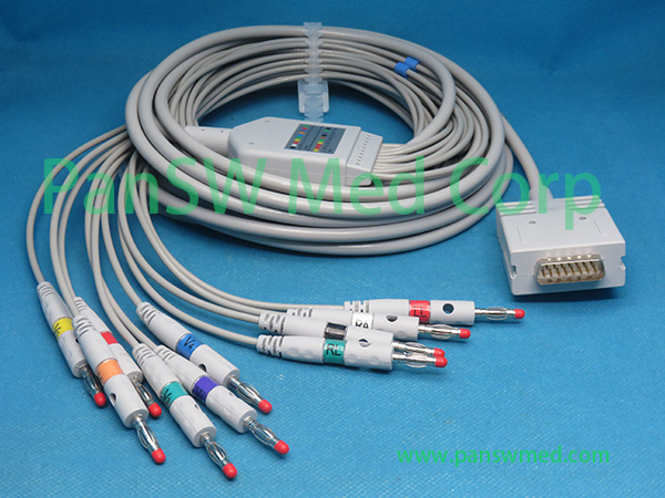 Compatible Burdick EK10 ECG Cable AHA Banana - PanswMed