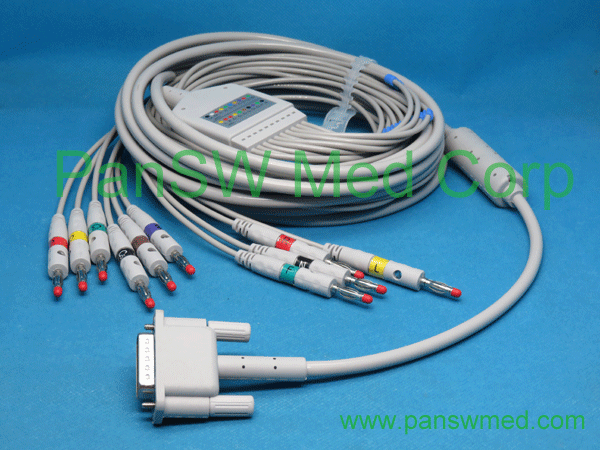 Compatible Cardiette AR600 AR1200 ECG Cable - PanswMed