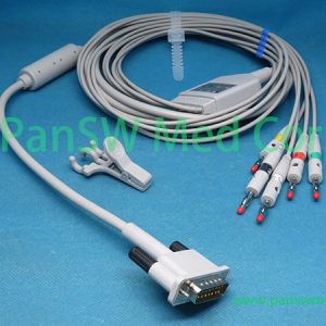 Compatible Cardioline AR600 AR1200 ECG Cable 5-lead