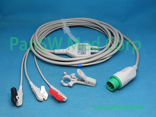 Compatible Cardioline eLife 700 ECG Cable AHA 3leads Clip – PanswMed