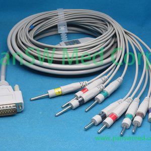 Compatible Carewell 1101 1112 T12 ECG Machine Patient Cable