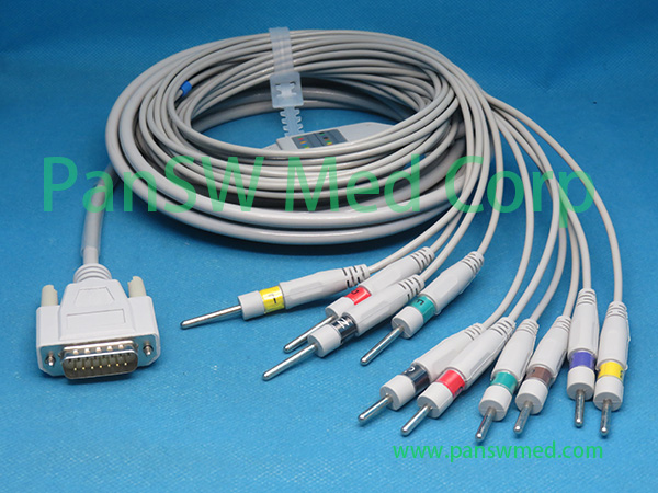 Compatible Carewell 1101 1112 T12 ECG Machine Patient Cable