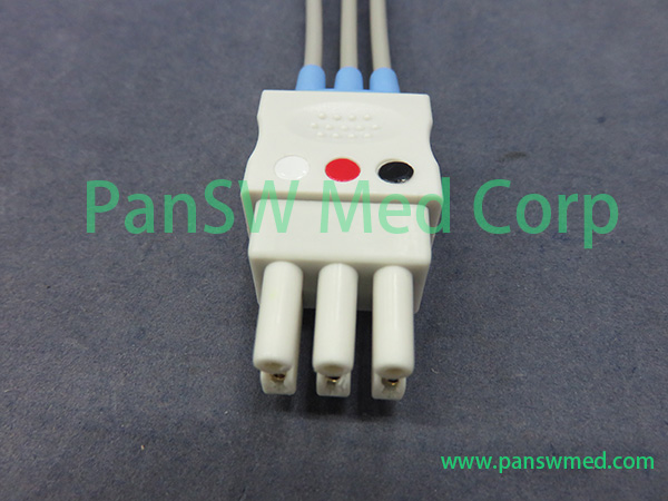 Compatible Datex-Ohmeda Three Lead ECG Leadwire – Pan-SWMed