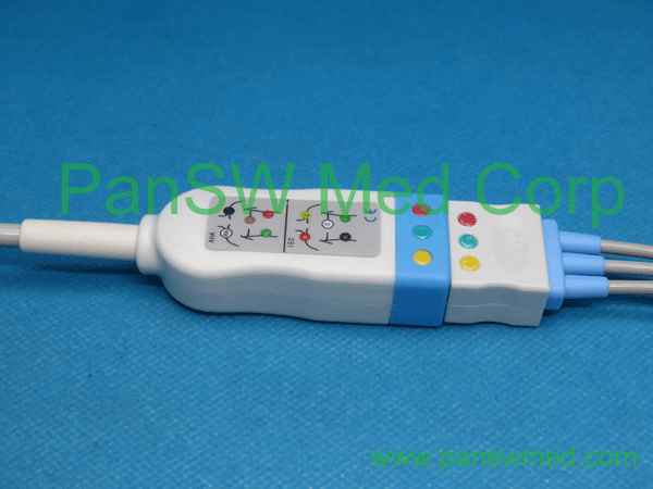 Compatible Datex Ohmeda ECG Cable Trunk Leads 3 Leads IEC Grabber (2) – PanswMed