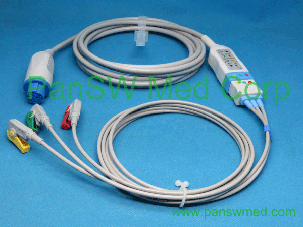 Compatible Datex Ohmeda Ecg Cable Trunk Leads 3 Leads IEC Grabber - PanswMed
