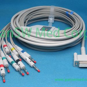 Compatible Dixtal EP-3 DX-203 ECG cable AHA banana - PanSW Medical