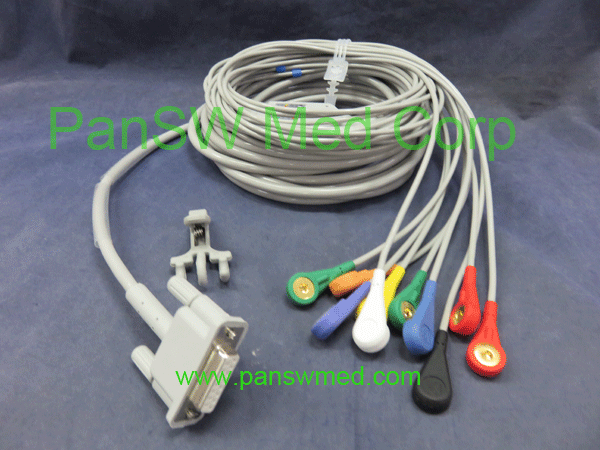 Compatible Dixtal EP 3 Ten Leads ECG Cable AHA Snap - PanswMed